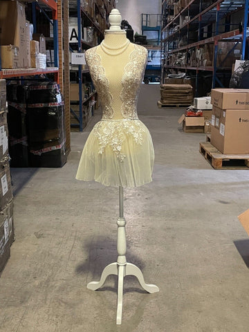 160 cm Ivory Lace Upper White Adjustable Half-Body Female Mannequin Ivory