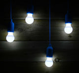 2 or 4 x LED Pull Cord Portable Hanging Rope Lights Garages Sheds Tents Battery LYTT