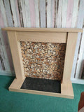 Houston Wooden Pine Veneer Fire Surround Including Reversible Hearth Black/Cream - Retail ABC - Branded Goods - Discount Prices