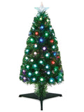 CHOICE OF Fibre Optic Pre Lit Flashing Colour Changing Christmas Tree LED Lights Premier