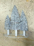 New Premier 3-in-1 Silver Glitter Sparkly Christmas Tree Table top Decoration Premier