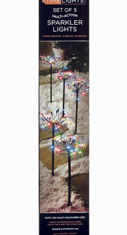 Premier 120 Battery Operated Multi Action Sparkler Path LED Lights - Multicolour - Retail ABC - Branded Goods - Discount Prices