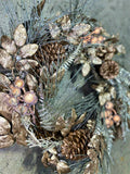 Premier Luxury Quality Rose Gold Glittered Pine Cone Christmas Door Wreath 50cm Premier