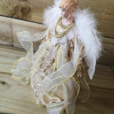 New Premier 30cm Gold Angel Tree Topper Decoration With Feather Wings - Retail ABC - Branded Goods - Discount Prices