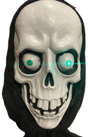 Premier Hanging Spooky Halloween Light Up Battery Noisy Skeleton Head Decoration Premier