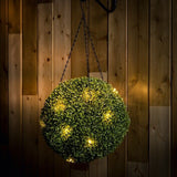 Artificial battery operated timer LED Topiary Ball 25cm with warm white LEDs The outdoor living company