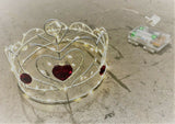 Premier Battery Operated Copper Wire Queen Red Jewelled LED Crown Decoration - Retail ABC - Branded Goods - Discount Prices