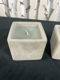 Concrete Effect Citronella Candle Pot Set Of 3 White Square Shape Large & Medium Unbranded