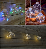 3pc Bauble Globe Ball Pin Wire LED Light Warm White / White / Multi Coloured - Retail ABC - Branded Goods - Discount Prices