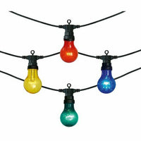 10 Outdoor Multifunction Festoon Party Lights Multi-coloured LED 4.5m Garden Premier