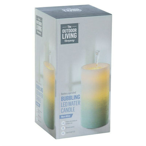 New Warm White Remote Controlled, Bubbling Led Water Candle 20x10cm With LEDS - Retail ABC - Branded Goods - Discount Prices