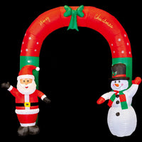 2.4m Inflatable Santa and Snowman Merry Christnmas Arch Premier