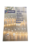 Premier 400 LED Ultrabright White / Warm White Xmas Lights Timer 20m Lit Length - Retail ABC - Branded Goods - Discount Prices