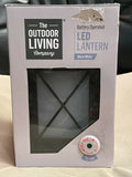 Flickering Black Lantern With Realistic Cool Flame  Amber LED Flashing Effect The Outdoor Living Company