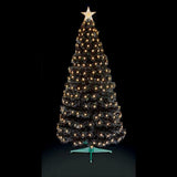 Premier Fibre Optic 1.5m Black Christmas Tree with Warm White LED Stars Premier