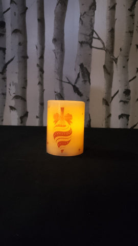 ""10 Centimeter Bauble Cream Flickering Christmas Candles"" Unbranded