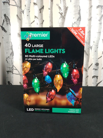 Premier 40 Flame Light w-80 Multicolor LED, Indoor & Outdoor Usable Premier