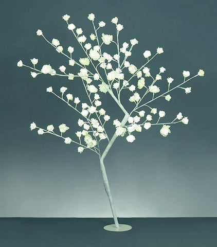 90cm Lit 96 Ice White LED Rose Flower Tree Indoor Outdoor Christmas Decoration - Retail ABC - Branded Goods - Discount Prices