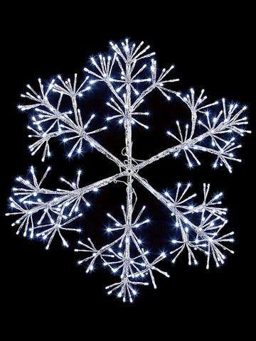 Christmas 60cm Starburst Snowflake 300 White LED Indoor/Outdoor Xmas Light - Retail ABC - Branded Goods - Discount Prices