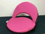 Bright Pink 5-Position Folding Portable Chair with Adjustable Strap 54"W X 41"H Unbranded