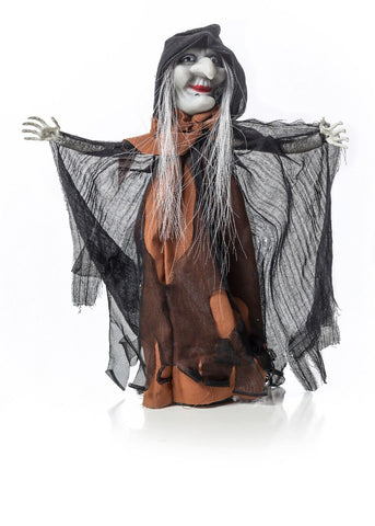 Premier Halloween 34CM Table-Top Spinning Witch Animated sound Unbranded
