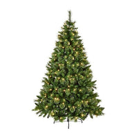 Premier 1.8m Ridgemere Pine Pre Lit Artificial Christmas Tree With Dew Drop Tips Premier