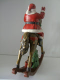 Antique Rocking Horse with Santa Child and Gifts Christmas Ornament 28cm high - Retail ABC - Branded Goods - Discount Prices