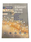 Premier UltraBrights B-O 3x AA Rose Gold Pin Wire White Mix Garland Xmas Lights Premier