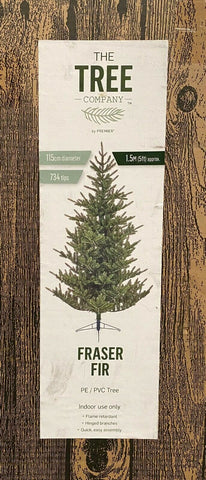 Premier Fraser Fir PVC Green PVC Christmas Decoration Indoor Tree 1.5M, 5ft - Retail ABC - Branded Goods - Discount Prices