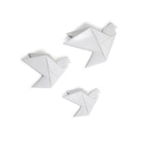 Pack of 3 Paint Your Own Ceramic Origami Birds Arts & Crafts Wall Art Ornament Unbranded