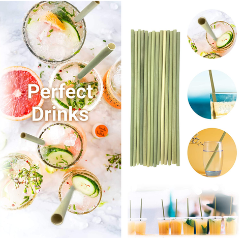Drinking Biodegradable Reusable Eco Friendly Sustainable Grass Cocktail Straws