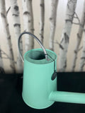 5 L Watering Can Green And Silver Accent Strong Metal Watering With Fixed Handle CAN