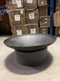 Black Cast Iron Round Fire Bowl with Granite Base  H 25 cm x W 59 cm x D 59 cm Premier