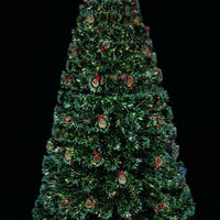 1.2m 4ft Fibre Optic Lit Christmas Tree Pine Cones & Berries Colour Changing Premier