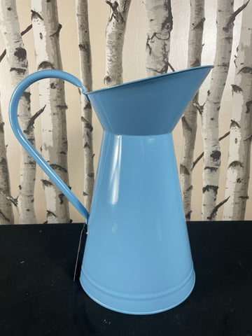 4.5ltr Blue Water Jug 32 x 20 x 34 cm - Blue With Fixed Handle Or Large Vintage. Unbranded