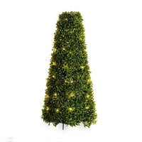 Artificial Pyramid Cone Tree Evergreen Trees topiary Plant 60cm With 50 Warm LED Premier