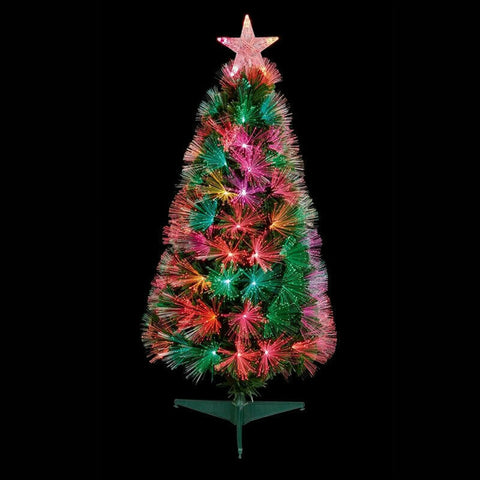 Premier 80cm Slim Flashing Fibre Optic Christmas Tree with Multi Colour LEDs - Retail ABC - Branded Goods - Discount Prices