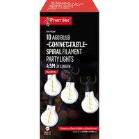 Decorative Garden Lights Christmas Warm White Spiral Festoon Connecting LED Garden Lights