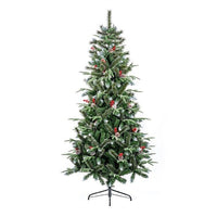 Premier Christmas Artificial Tree 1.8m 6FT/2.1m 7FT New Jersey Spruce W/ Berries Premier Christmas Tree Company