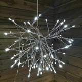 Christmas Xmas Indoor & Outdoor Matte Gold Silver Sputnik With White LEDs Lights Premier