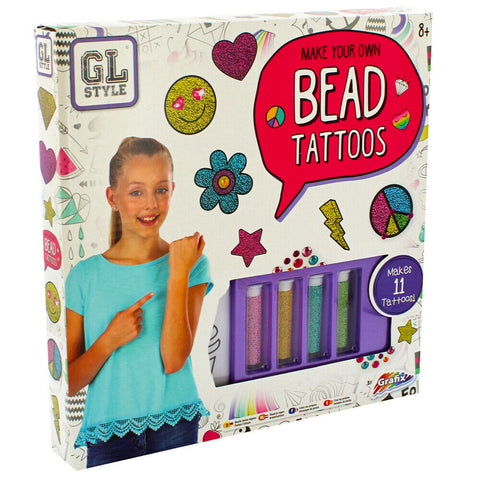 Girls Make Your Own Bead Kids Tattoos Set Gift Arts Crafts Kit Trading Innovation