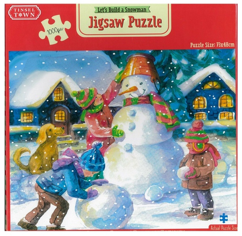 1000 Piece Christmas Tree Market Snowman Winter Piece Jigsaw Puzzle Toys & Games Corner Piece
