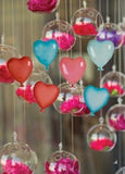 GLASS WALL CEILING HANGING HEART SHAPED DECORATIONS WALL BEDROOM BATHROOM LOUNGE Premier