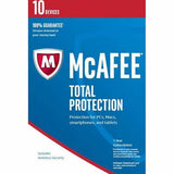 McAfee Total Protezione 2022 Dieci / Ten Utilizzatori 1 Anno per Nuovo & McAfee