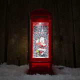 Red LDN Phone Box Santa LED Christmas Glitter Snow Globe - Missing Battery Cover - Retail ABC - Branded Goods - Discount Prices