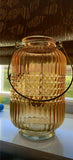 New LARGE Antique Look Vintage Gold Glass Votive Candle Holder Lantern CH182008G - Retail ABC - Branded Goods - Discount Prices