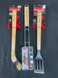 Set of 3 Barbecook Barbecue Grill Set With Wooden Handle Hanging Holder Barbecook