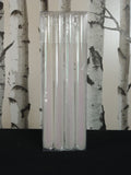 25cm Set-4 Piece White Glitter Taper / Dinner Candles Any Room Candle Set of 4 Unbranded