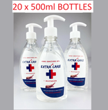 20x 500ml Hand Sanitiser Gel Instant Kills 99.9% Bacteria anti viral 70% Alcohol GOTDYA