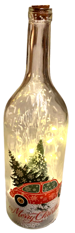 Premier Snow Blowing LED Musical Light Up Christmas Tree Bottle 43cm DAMAGED - Retail ABC - Branded Goods - Discount Prices